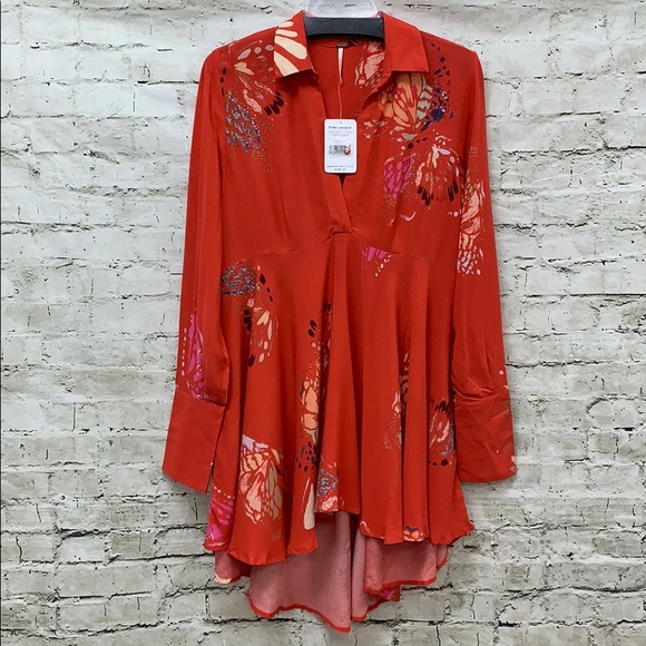 Free People Tops - NWT Free People Top. Sz M. Tomato Combo